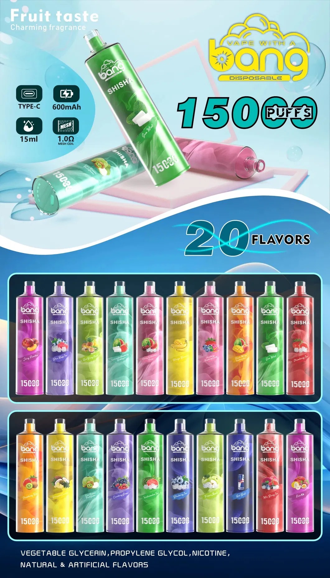Bang Shisha 15K bannière Bang Shisha 15K bannière