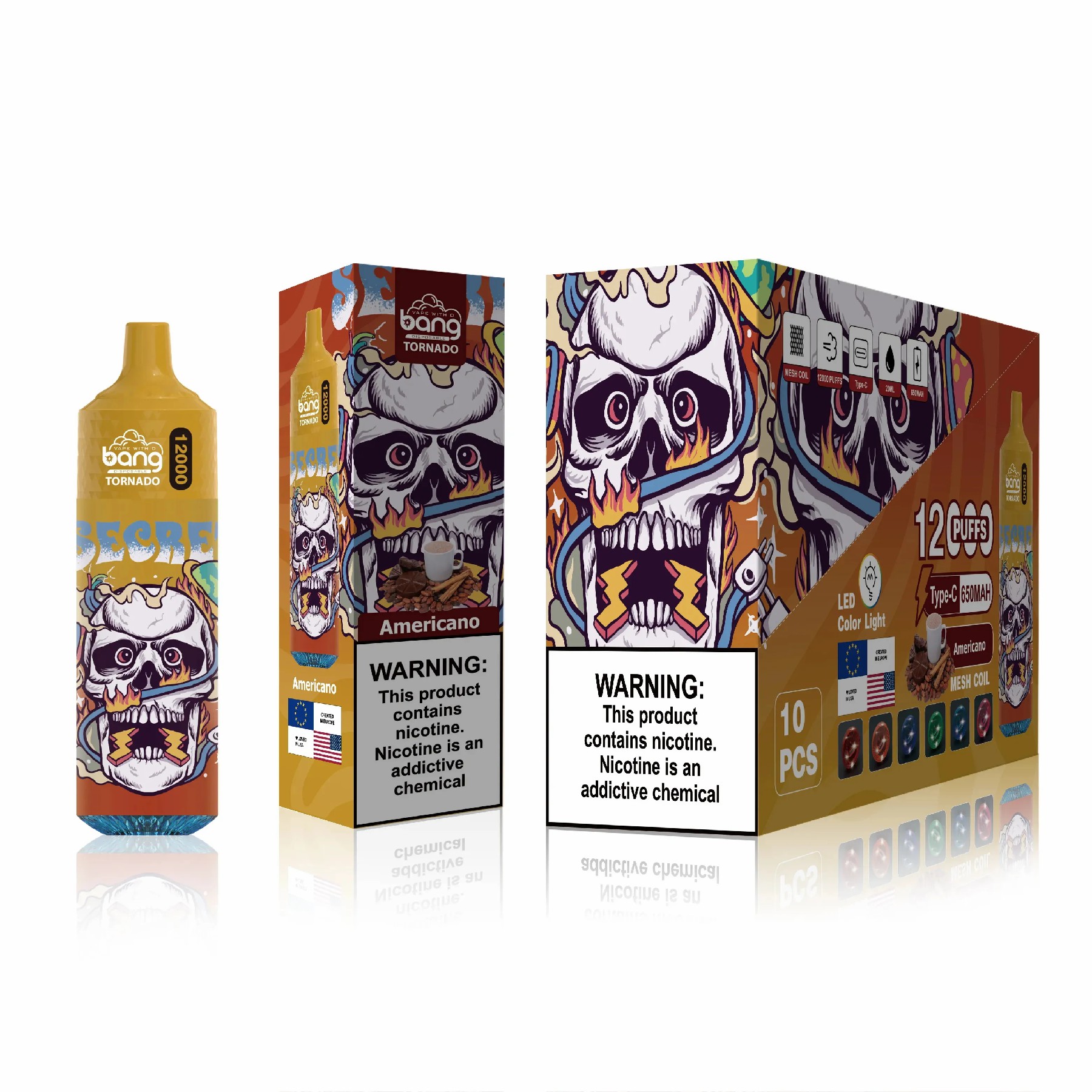 Bang Tornado 12000 Puffs Disposable Vape Dual Mesh RGB Bang Tornado 12000 Puffs Disposable Vape Dual Mesh RGB
