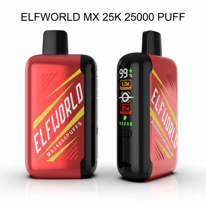 Blåbær vandmelon Elfworld Mx25000 Vaporizer E Cigaret 25K Puffs Vape Blåbær vandmelon Elfworld Mx25000 Vaporizer E Cigaret 25K Puffs Vape