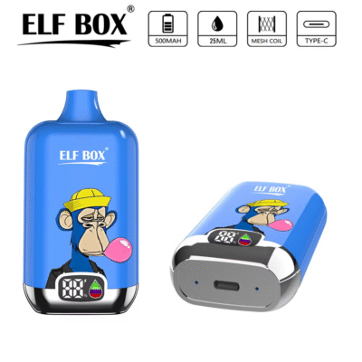ELF BOX Digital 12000 Puffs 12k Vape Screen Display 25ml - Vapeu
