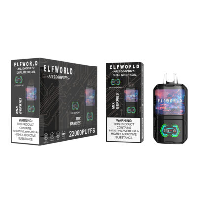 Elfworld Ai 22000 22K Puffs Sabores Frutais Cigarro Eletrônico Descartável
