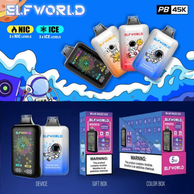 Elfworld PB 45000 45k Puff Wegwerp Vapes Groothandel 10 smaken