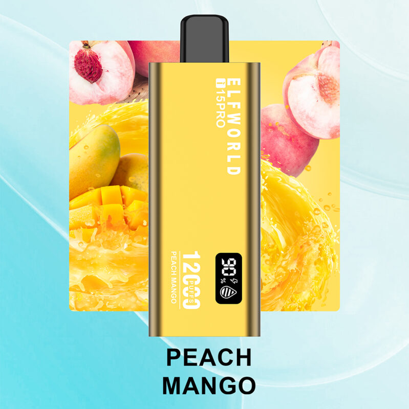 PEACH MANGO Elfworld i15 PRO 12000 PUFF PEACH MANGO Elfworld i15 PRO 12000 PUFF
