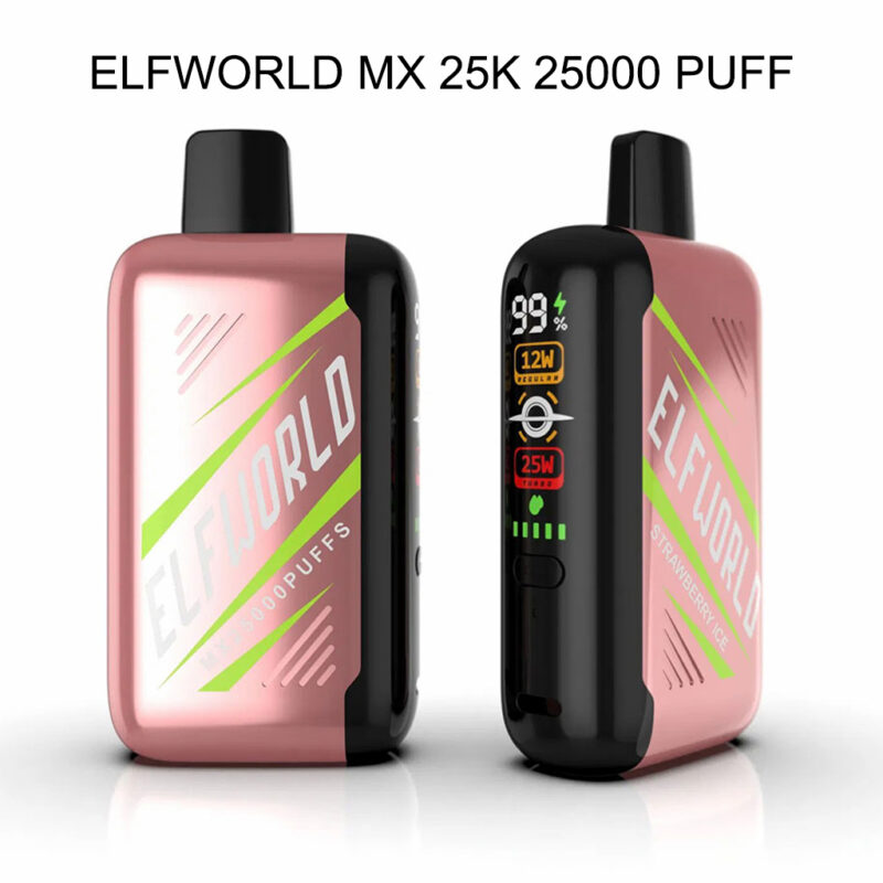 Strawberry Ice Elfworld MX 25000 engangs-dampere Strawberry Ice Elfworld MX 25000 engangs-dampere
