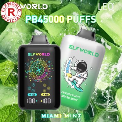 miami mint Originele Elfworld PB45000 45K E-sigaret Wegwerp Vapes Bar