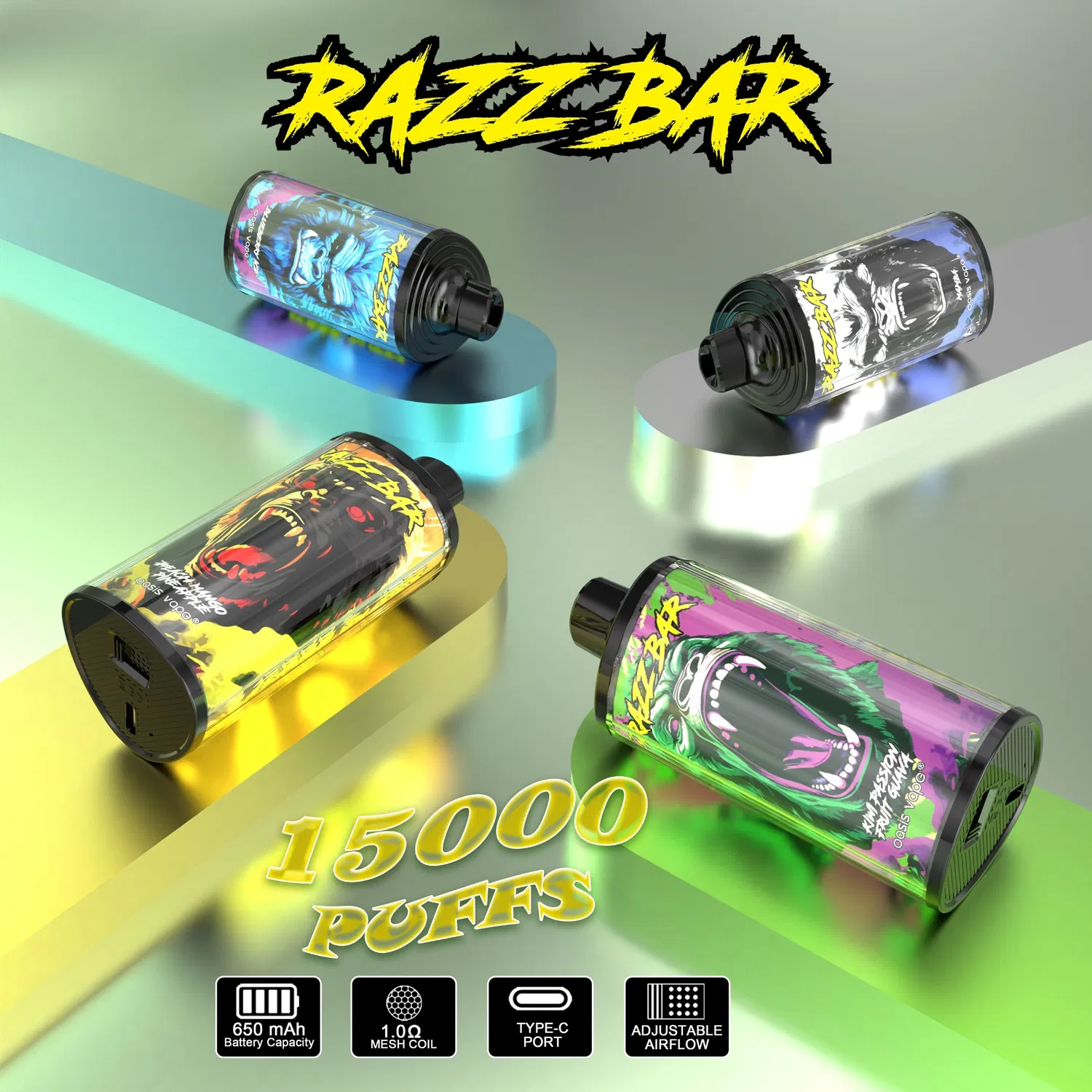 Razz Bar 15000 Puffs: Intensiver Geschmack und 15000 Züge