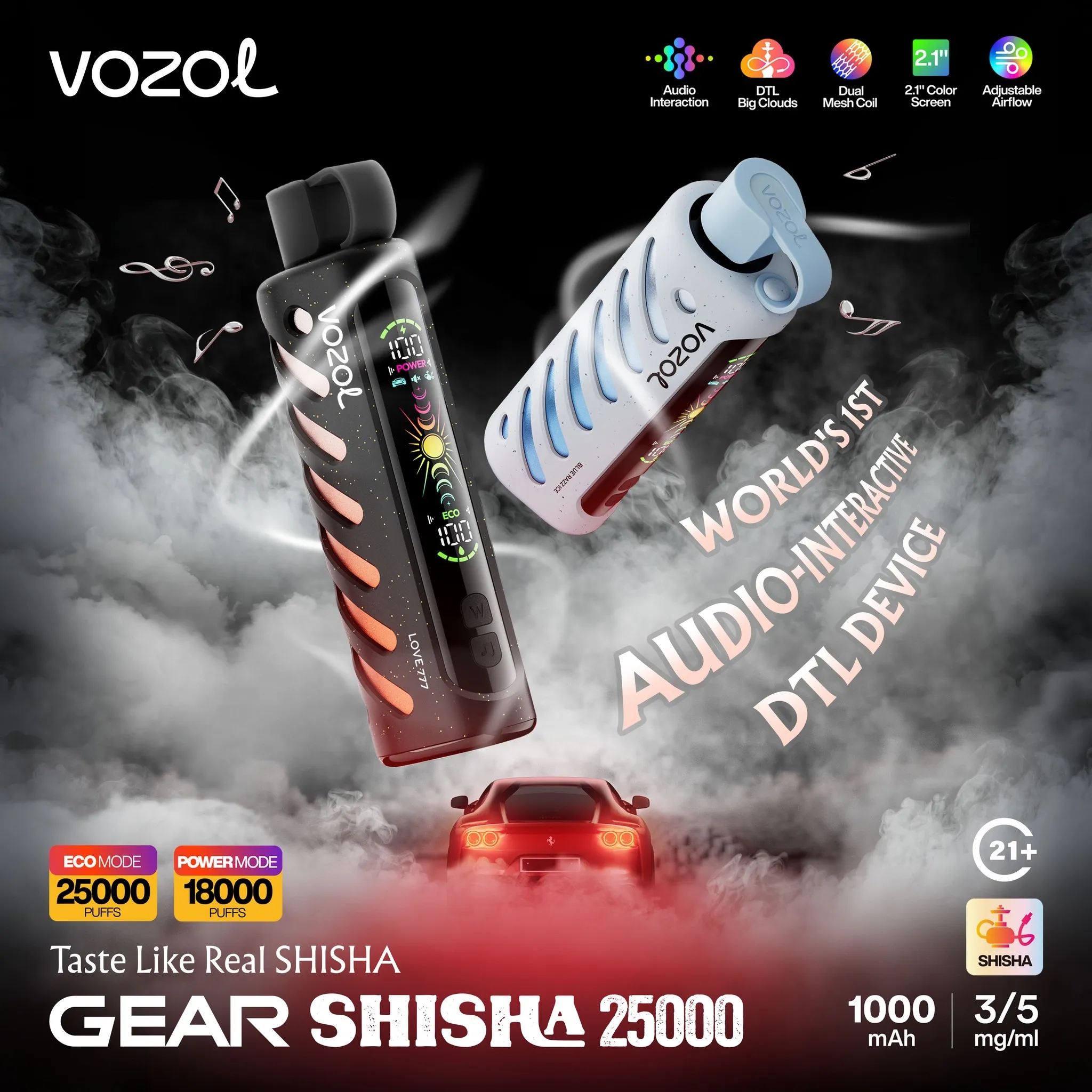 vozol 25000 kaufen deutschland Vozol Gear Shisha 25000 Puffs Einweg E Zigarette 25k Züge Vape main image 0