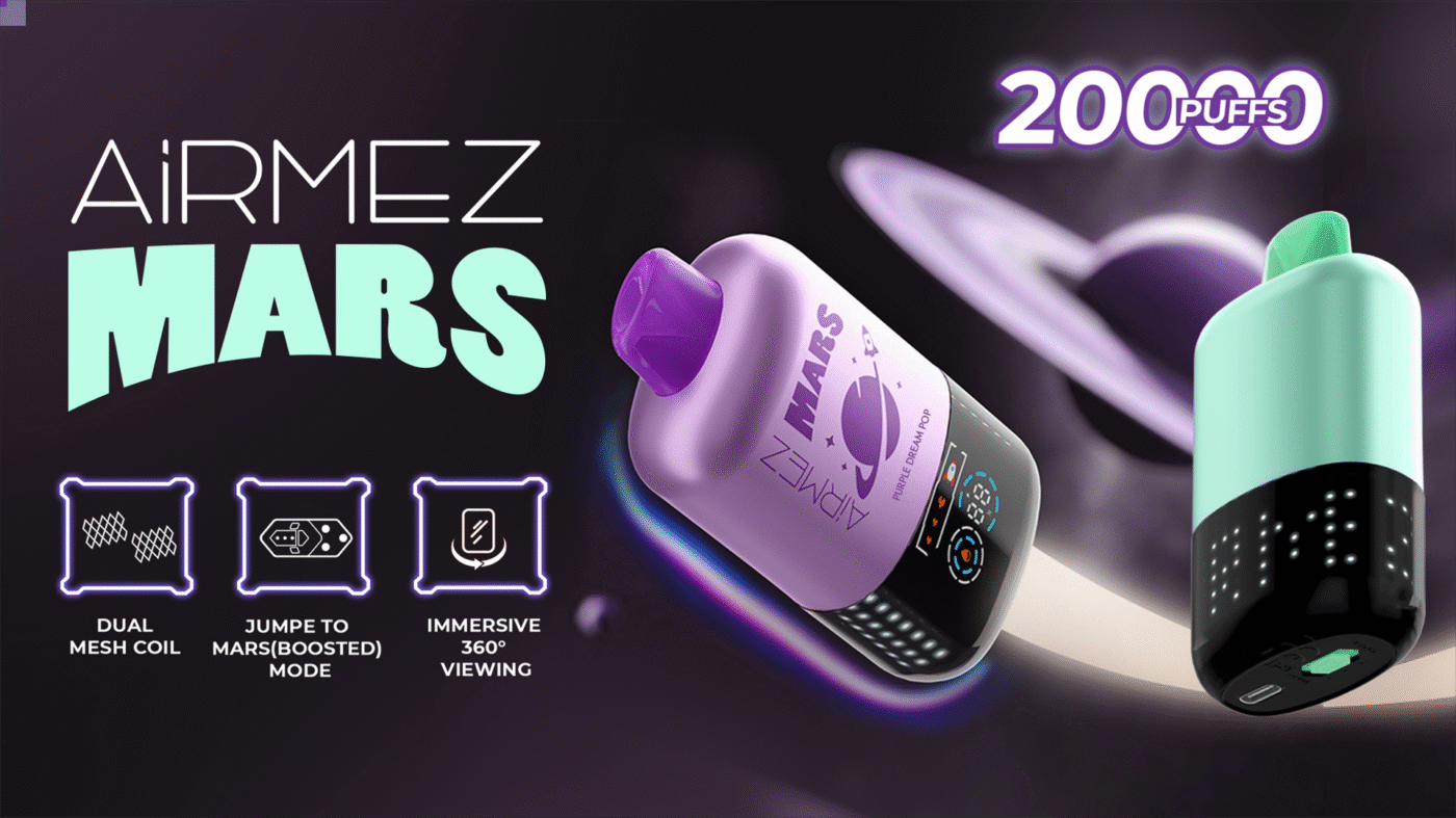 Airmez Mar 20000 puffs banner Airmez Mar 20000 puffs banner