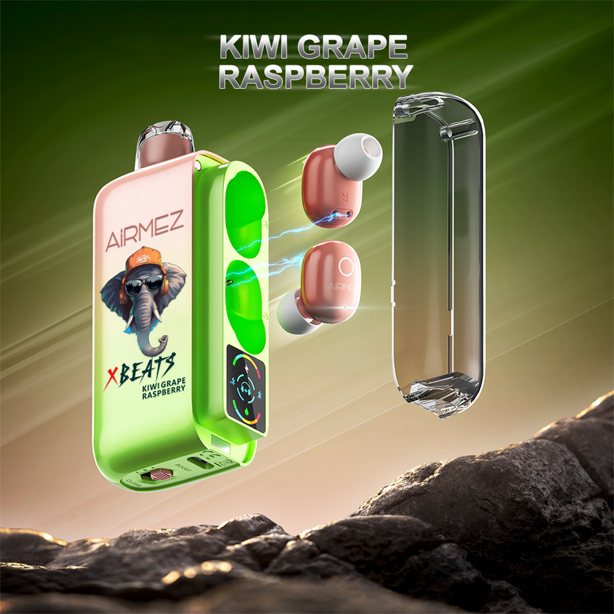 vapes mit kopfhörer Airmez Vape Kopfhörer Einweg E Zigarette Airmez Xbeats 40000 Züge 2 in 1 Kopfhörer  Vape main image 0