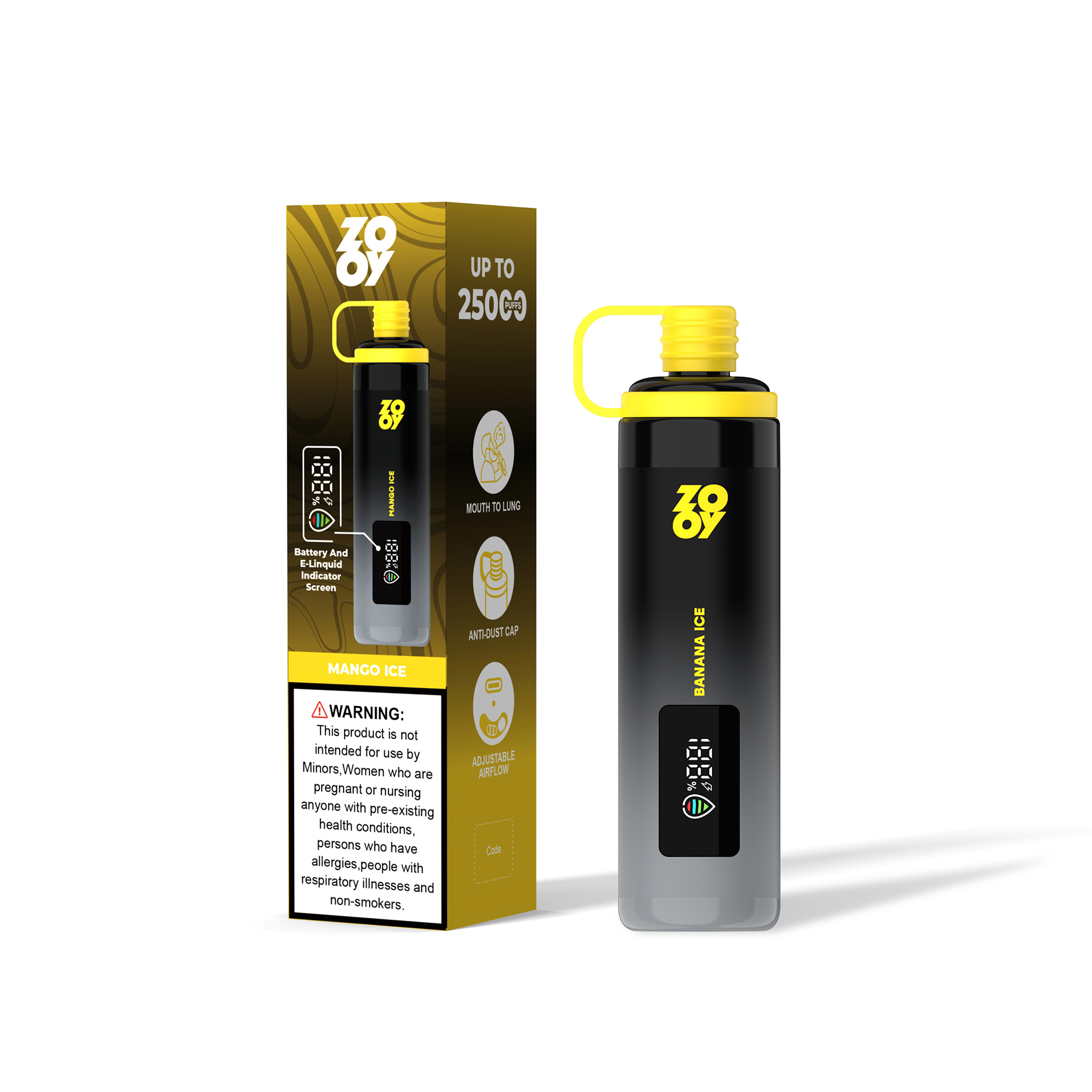 Ghiaccio alla banana ZOOY SHISHA 25000 Ghiaccio alla banana ZOOY SHISHA 25000