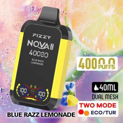 Sininen Razz Sitruunalimonadi FIZZY NOVA PLUS 40K 40000 puffia