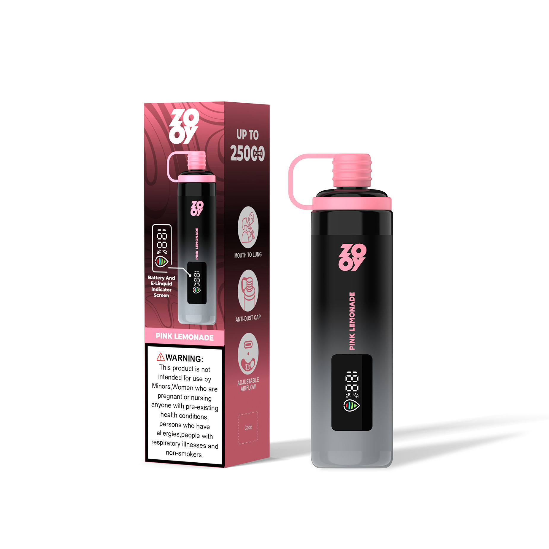 Limonata rosa ZOOY SHISHA 25000 Limonata rosa ZOOY SHISHA 25000