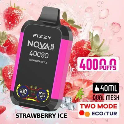 Mansikka Jäätelö FIZZY NOVA PLUS 40K 40000 puffia