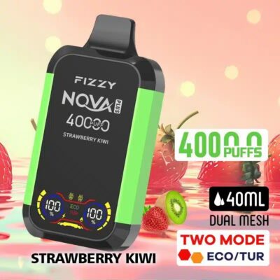 Mansikka Kiwi FIZZY NOVA PLUS 40K 40000 puffia