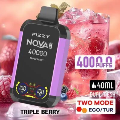Kolmoimarja FIZZY NOVA PLUS 40K 40000 puffia