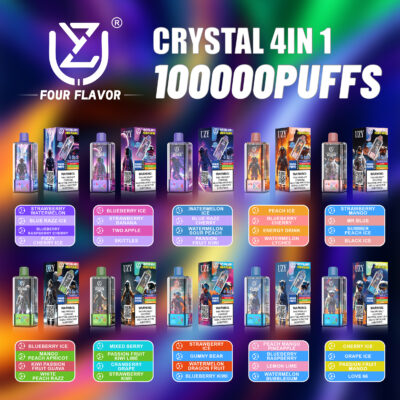 UZY Crystal 4 in 1 100000 flavors list