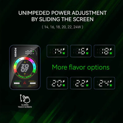 ZOOY POWER 28000 sliding the screen to power adjustment