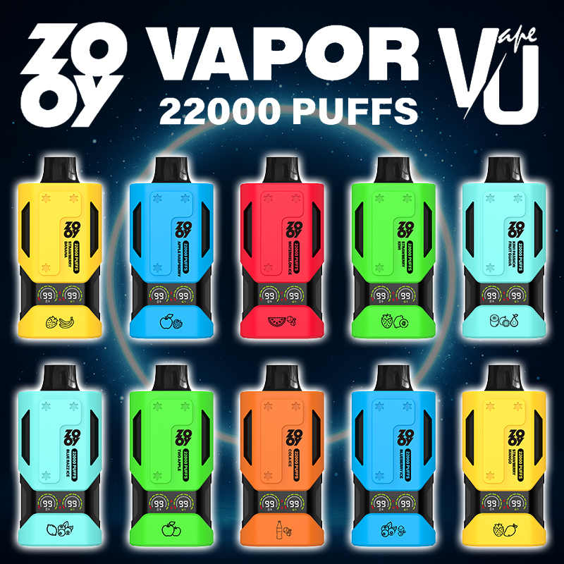 ZOOY VAPOR 22000 bouffes E-cigarette jetable cran d'affichage 0/2/3/5%NIC Double maille - Vapeu ZOOY VAPOR 22000 bouffes E-cigarette jetable cran d'affichage 0/2/3/5%NIC Double maille - Vapeu