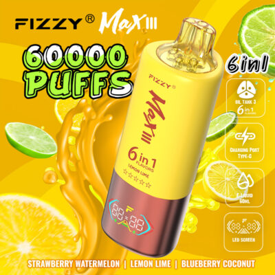 fizzy max iii 60000 pufů jahoda meloun citron limetka borůvka kokos