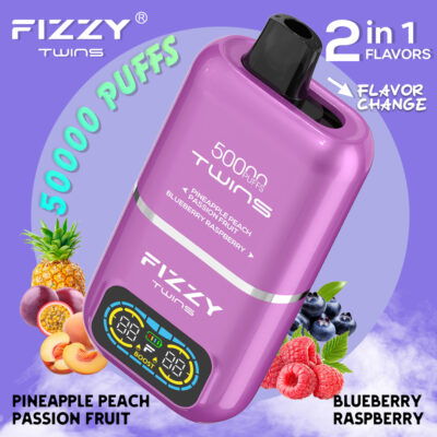 fizzy twins 50000 50k puffs pineapple peach passion fruit blueberry raspberry
