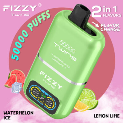 fizzy twins 50000 50k puffs watermelon ice lemon lime
