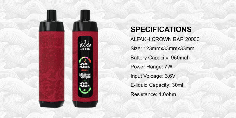 VAPME ALFAKH CROWN BAR 20000 Puff banner2