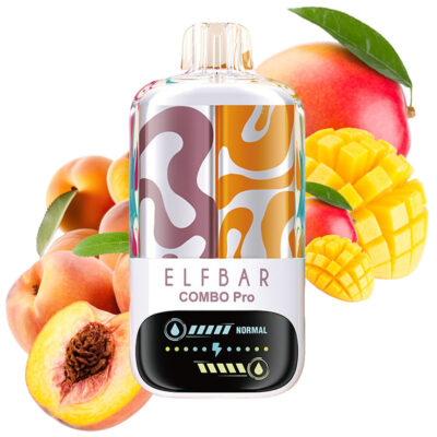 elf bar combo pro 30000 puff vapes descartáveis pêssego triplo manga