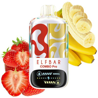 elf bar combo pro 30000 morango banana 50mg nicotina cigarro eletrônico descartável vape