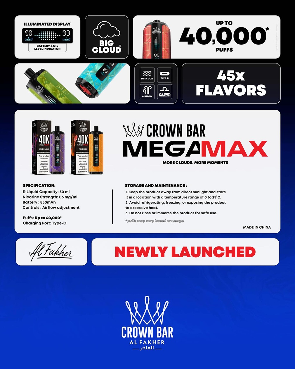 AL FAKHER MEGA MAX 40000 Puffs Banner AL FAKHER MEGA MAX 40000 Puffs Banner