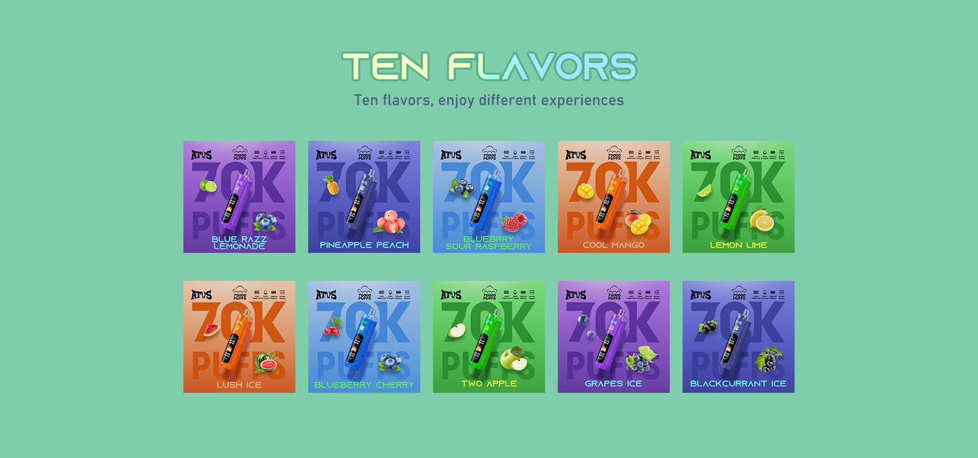 ATVS 70000 Puffs Flavors