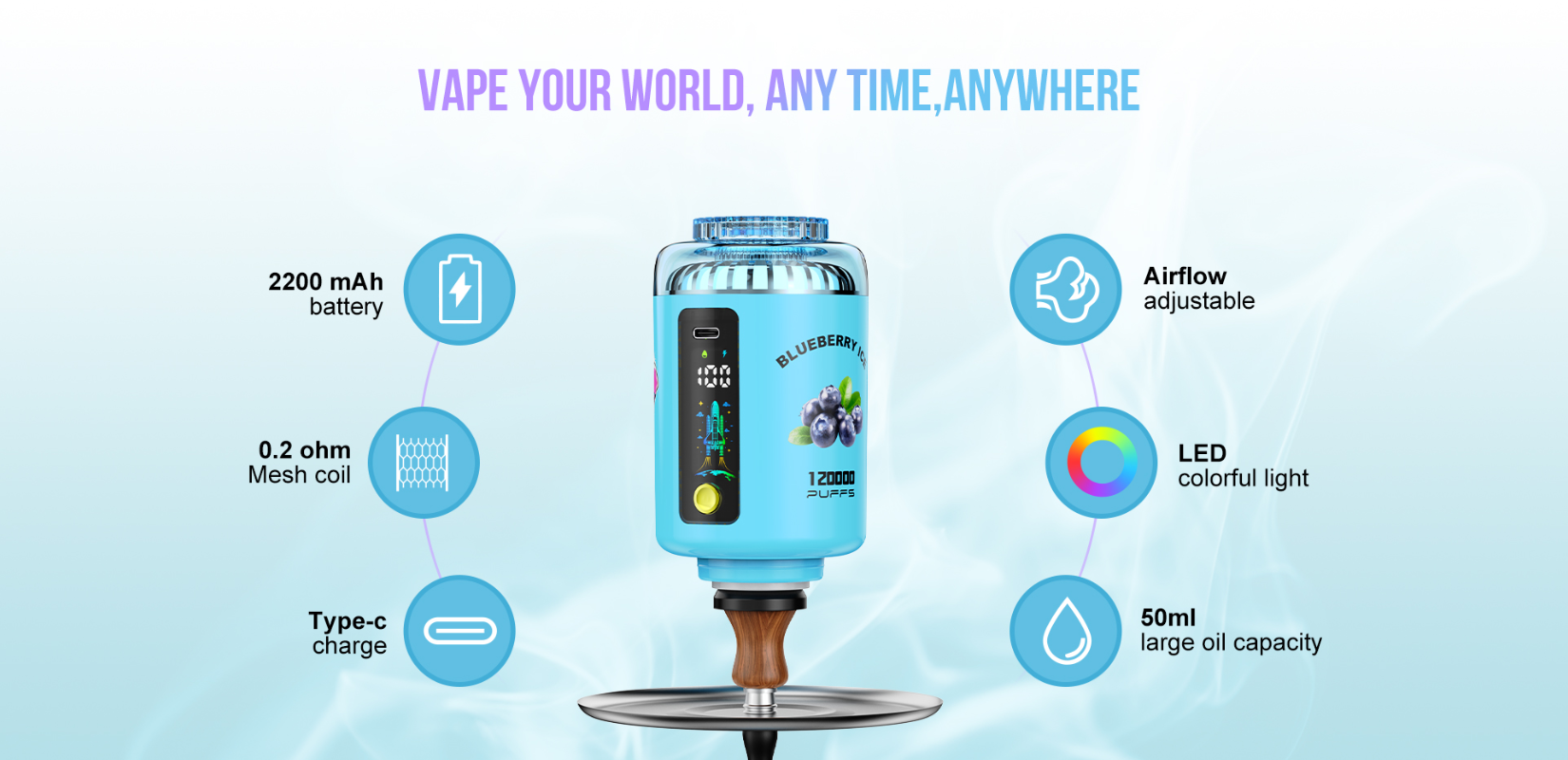 ATVS E HOOKAH 120K Puffs Post ATVS E HOOKAH 120K Puffs Post