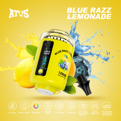 BLUE RAZZ LEMONADE ATVS E HOOKAH 120K Puffs