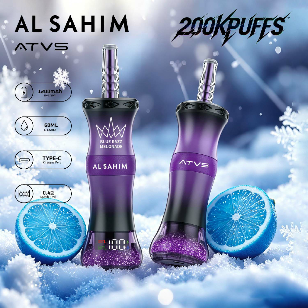 Blue Razz Melonade ATVS AL SAHIM 200K Puffs