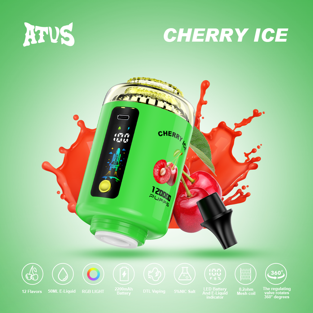 CHERRY ICE ATVS E HOOKAH 120K Puffs