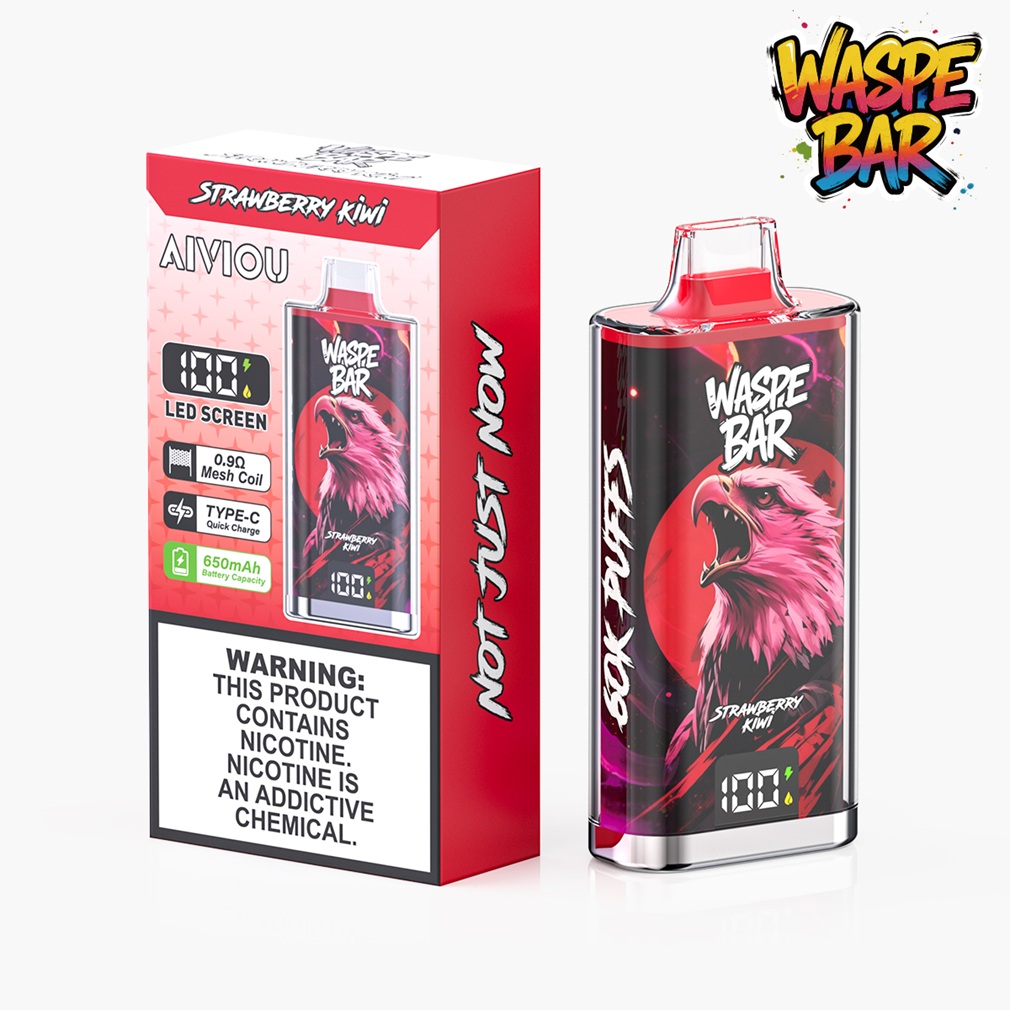 Strawberry Kiwi WASPE Bar 60K Puffs