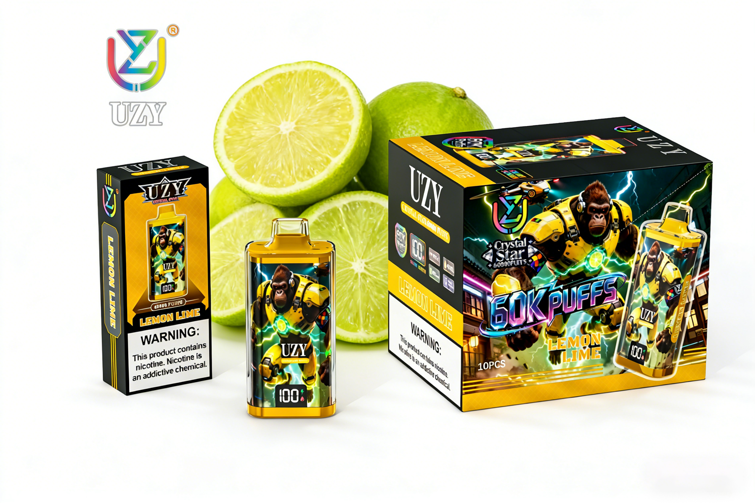 UZY Crystal Star 60000 Puffs Lemon Lime