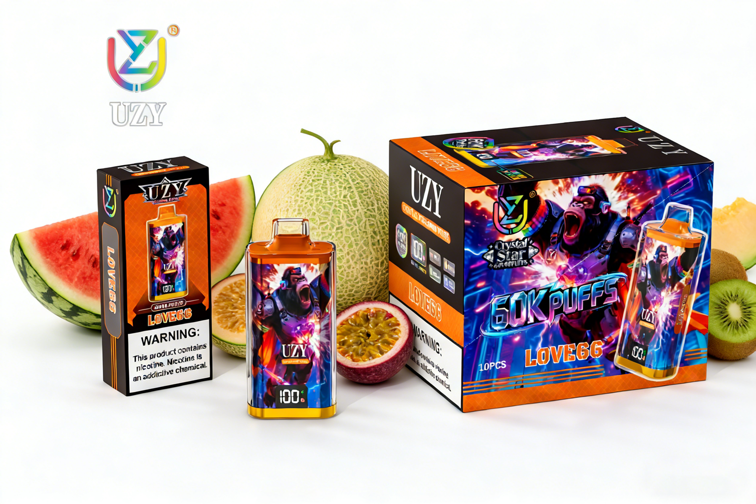 UZY Crystal Star 60000 Puffs Love66