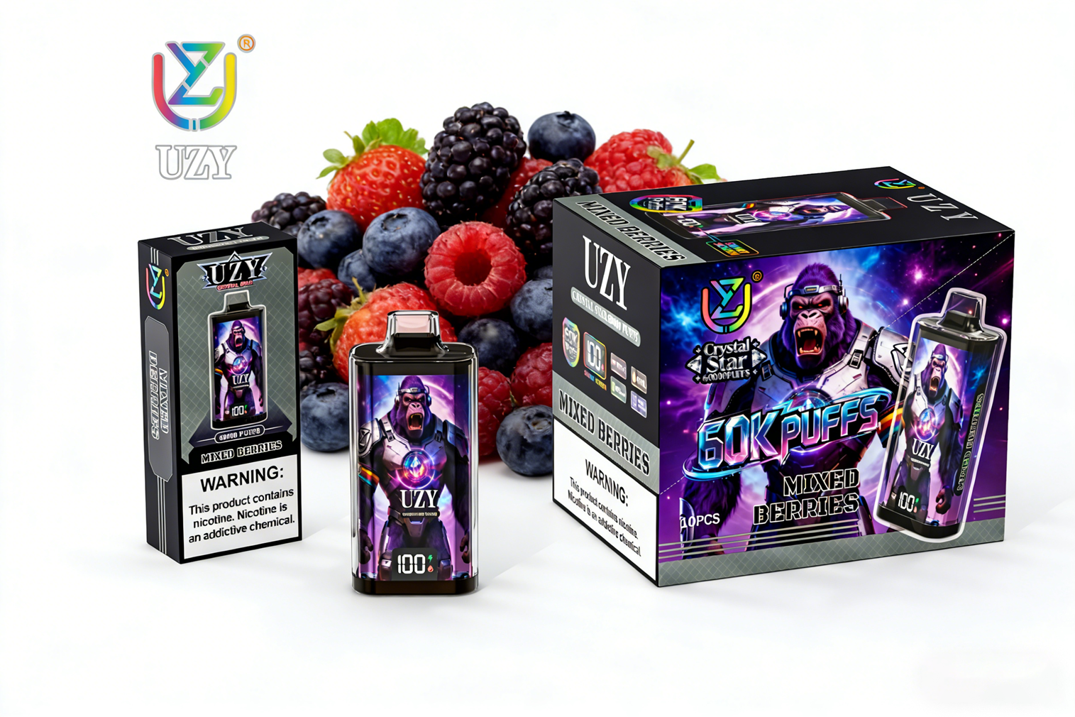 UZY Crystal Star 60000 Puffs Mixed Berries