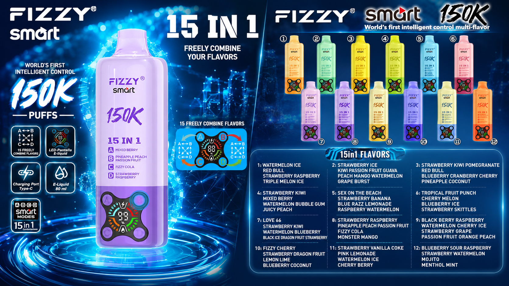 Fizzy Smart 150K Puffs Banner Fizzy Smart 150K Puffs Banner