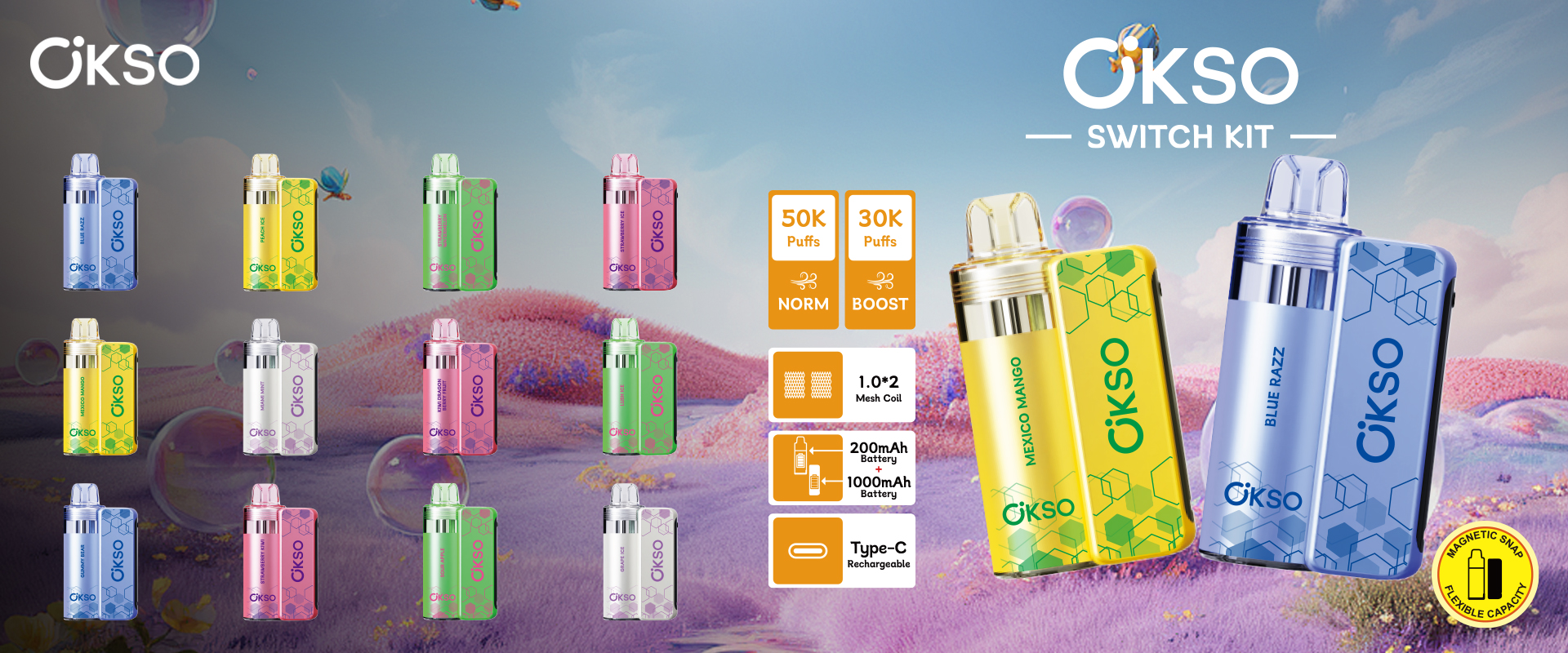 OKSO Switch Kit 50000 Puffs Banner OKSO Switch Kit 50000 Puffs Banner