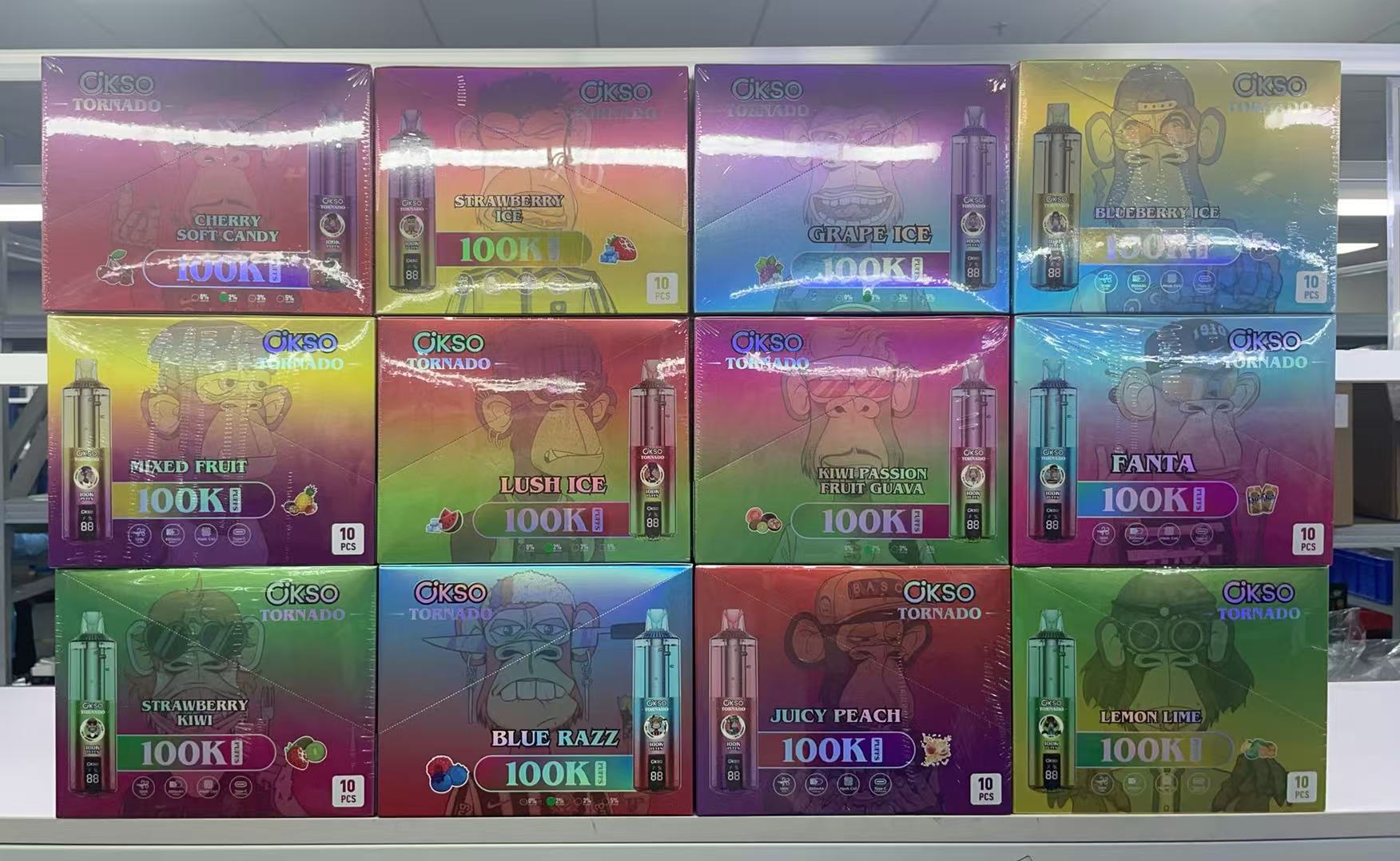 OKSO Tornado 100K Puffs Stock