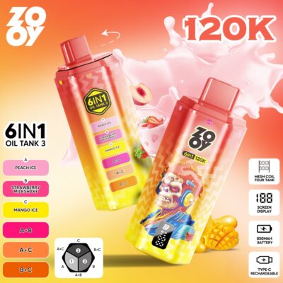 ZOOY 120K Puffs 6in1 Flavors 12