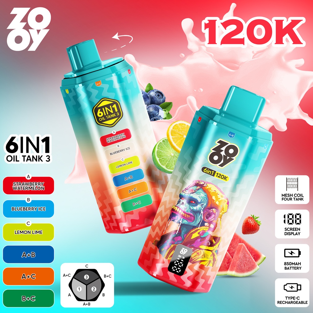 ZOOY 120K Puffs 6in1 Flavors 2