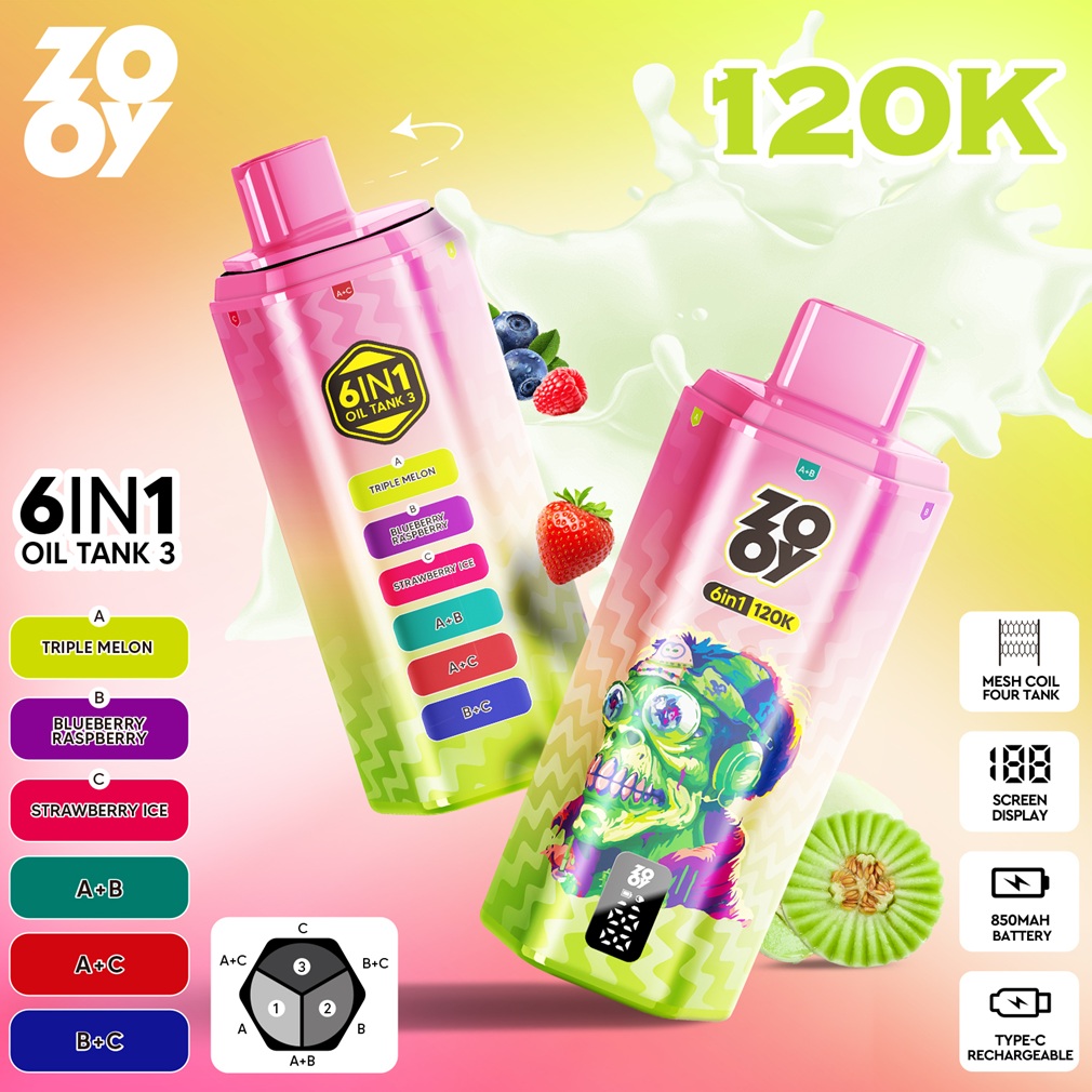 ZOOY 120K Puffs 6in1 Flavors 3