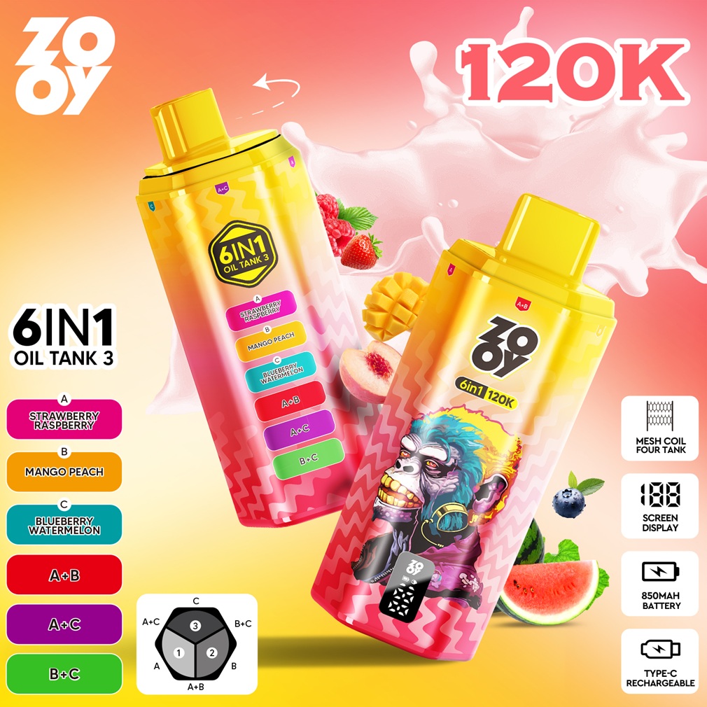ZOOY 120K Puffs 6in1 Flavors 4