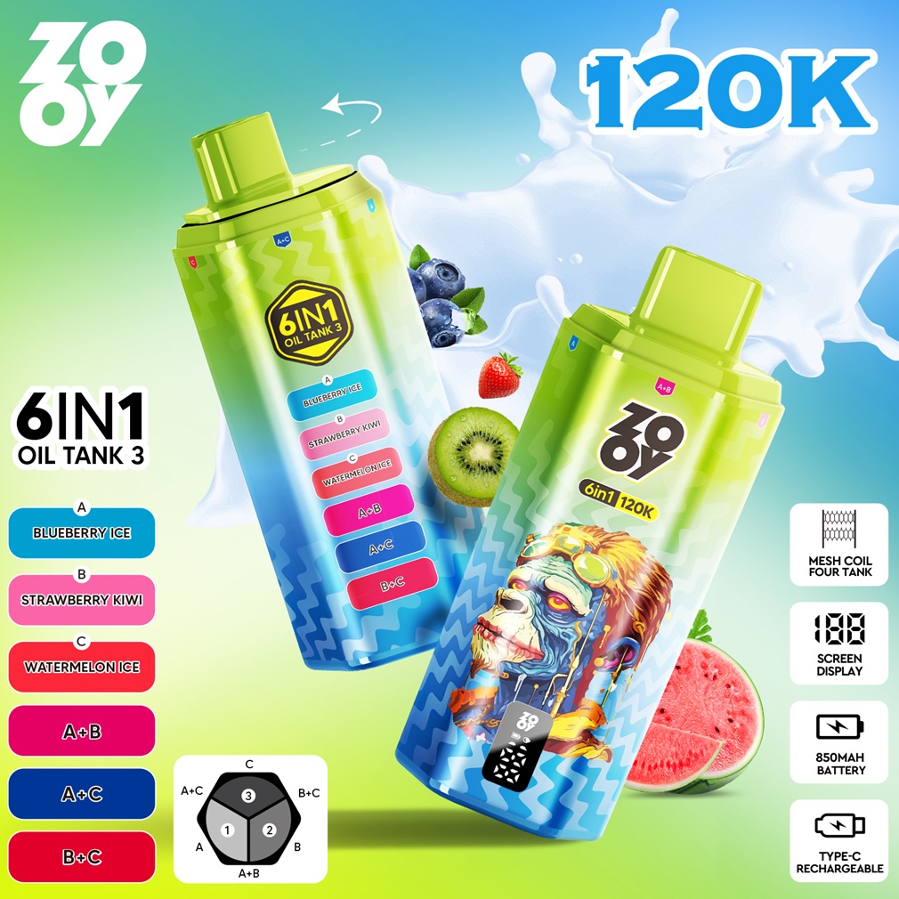ZOOY 120K Puffs 6in1 Flavors 5