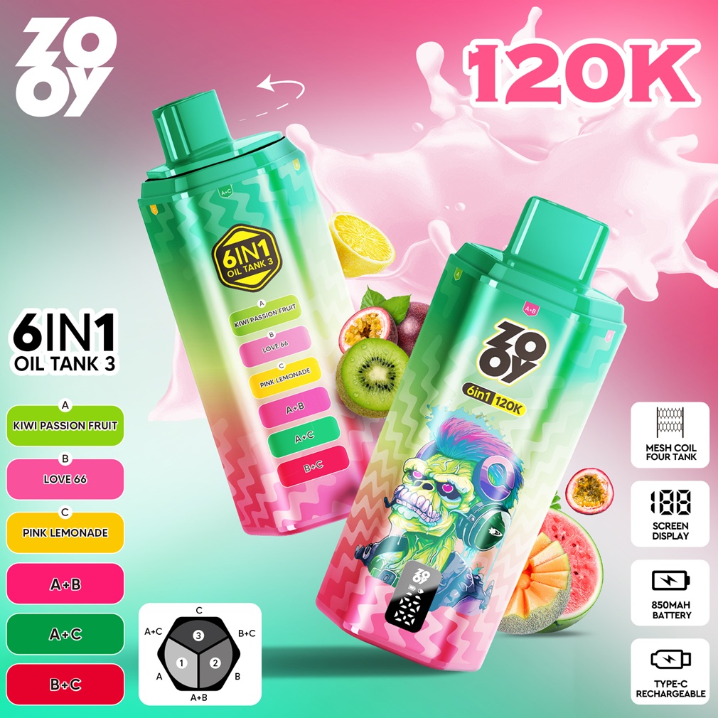 ZOOY 120K Puffs 6in1 Flavors 7