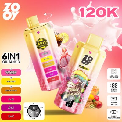 ZOOY 120K Puffs 6in1 Flavors 8