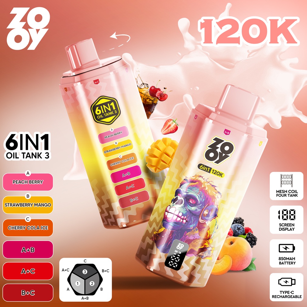 ZOOY 120K Puffs 6in1 Flavors 9