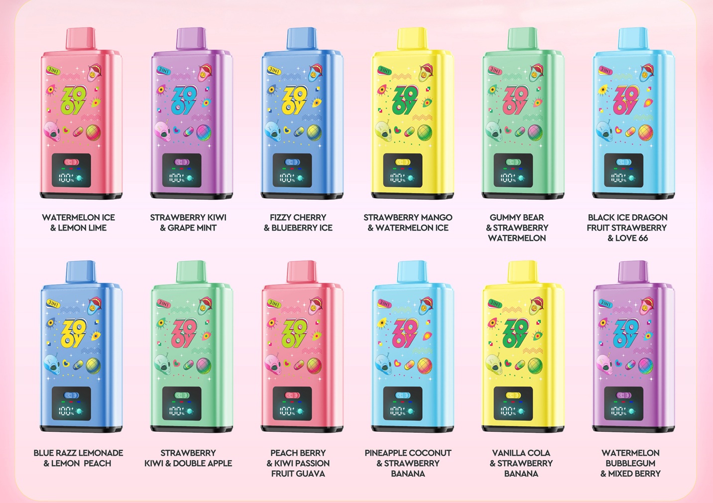 ZOOY 150K Puffs 3in1 Flavors ZOOY 150K Puffs 3in1 Flavors
